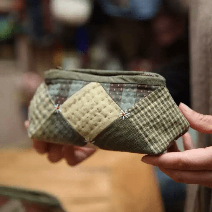 Embroidery Storage Bag  Kits | Handmade Creative Glasses Case | Diy Zipper Pencil Case  - green - image 3