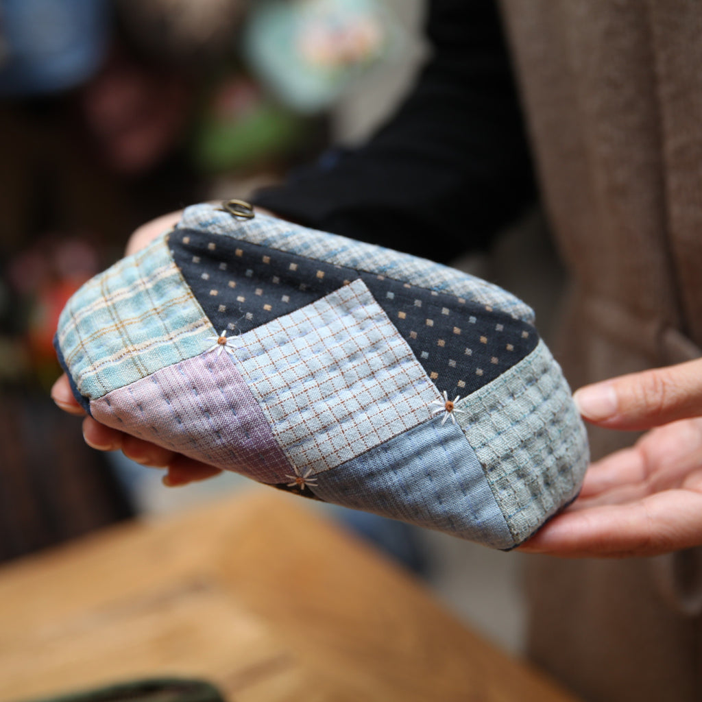 Embroidery Storage Bag  Kits | Handmade Creative Glasses Case | Diy Zipper Pencil Case  - blue - image 5