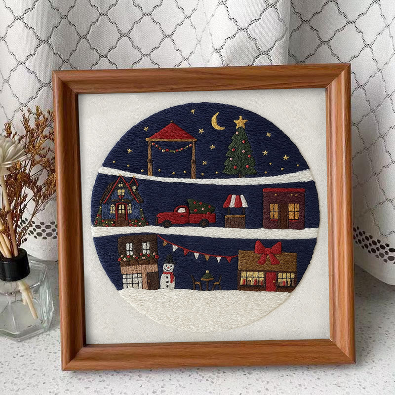 Rubbyoo Embroidery Kit - Wonderful Christmas Eve | Unique Christmas Gifts | Christmas Tree Ornaments - Embroidery Kit Plus An Extra Frame - image 8