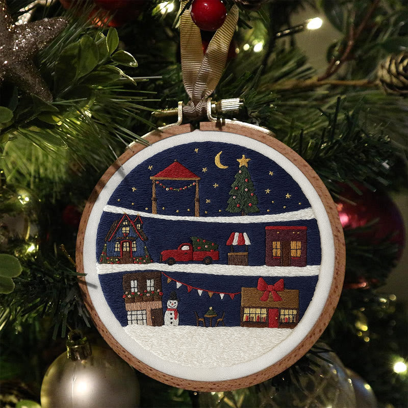 Rubbyoo Embroidery Kit - Wonderful Christmas Eve | Unique Christmas Gifts | Christmas Tree Ornaments - image 2