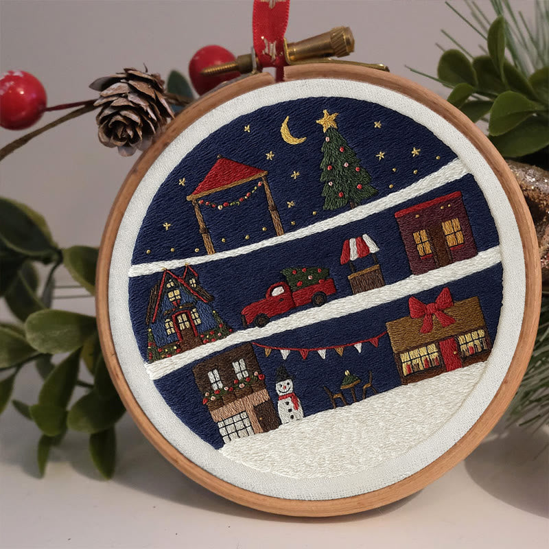 Rubbyoo Embroidery Kit - Wonderful Christmas Eve | Unique Christmas Gifts | Christmas Tree Ornaments - image 1