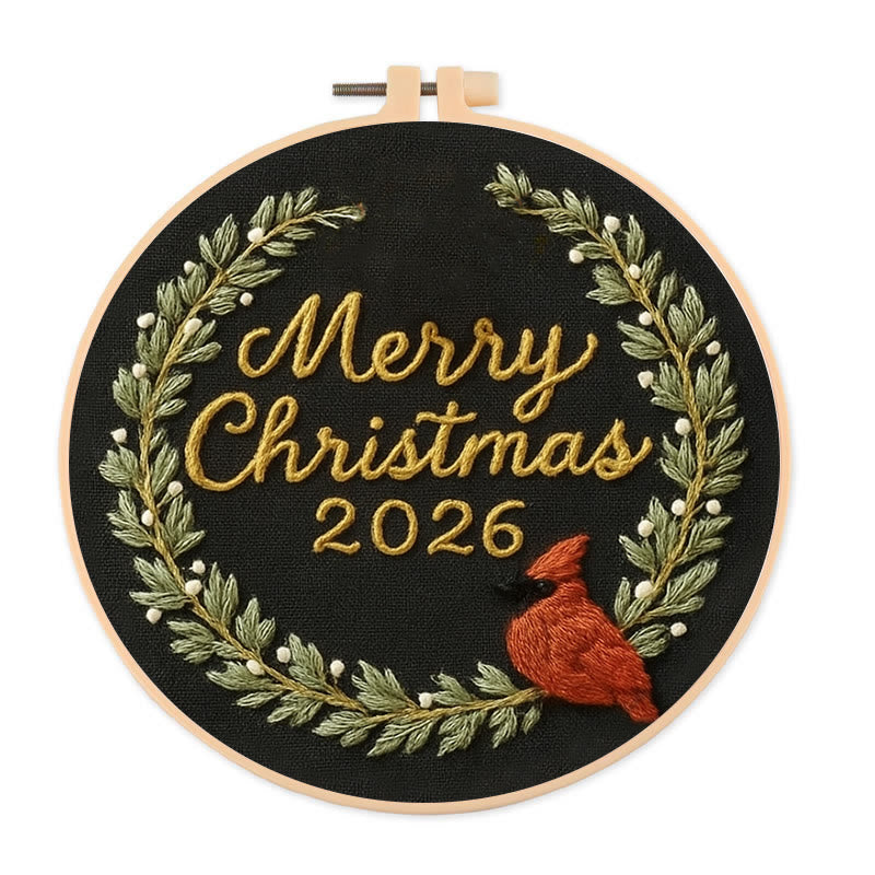 Rubbyoo Embroidery Kit - Marry Christmas Celebration | New Year Handicraft | Festive Hanging Decoration - 20*20cm - image 0