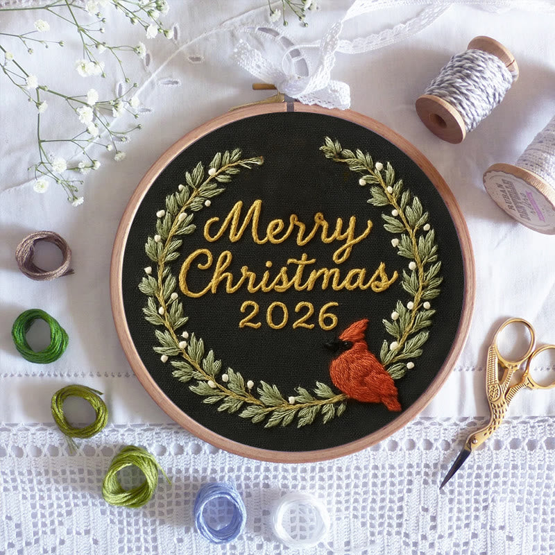 Rubbyoo Embroidery Kit - Marry Christmas Celebration | New Year Handicraft | Festive Hanging Decoration - image 1