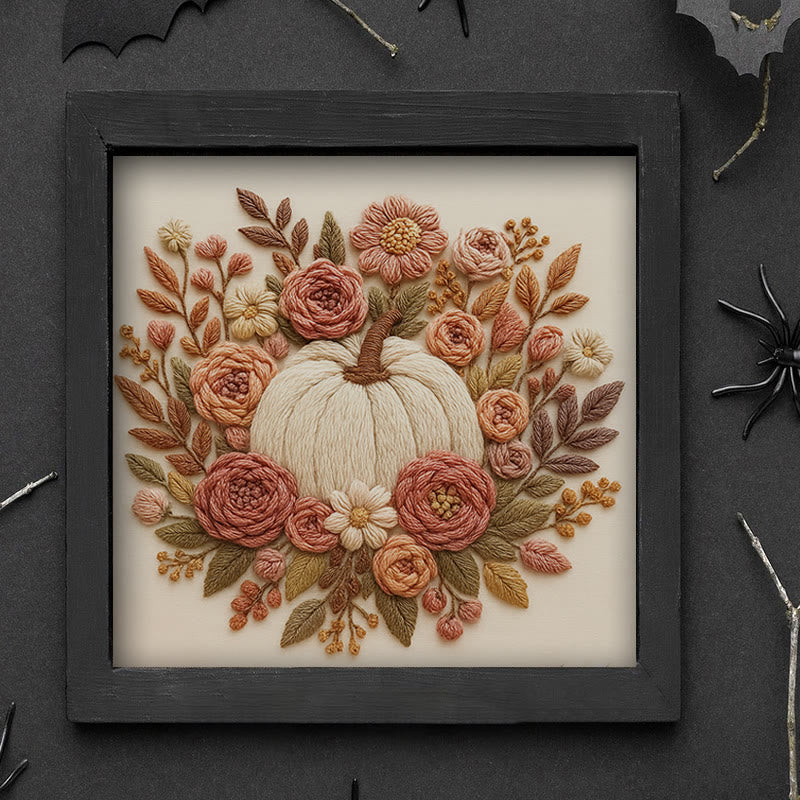 Rubbyoo Embroidery Kit - Floral Pumpkin | Halloween Wall Decor  | Diy Thanksgiving Gifts  - image 7