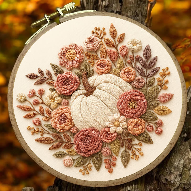 Rubbyoo Embroidery Kit - Floral Pumpkin | Halloween Wall Decor  | Diy Thanksgiving Gifts  - image 8