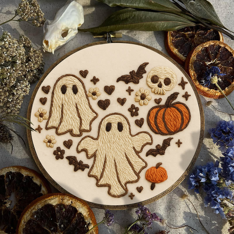 Rubbyoo Embroidery Kit - Halloween Bats And Ghosts | Spooky Halloween Decor | Diy Holiday Handicraft - image 4