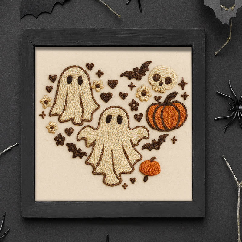 Rubbyoo Embroidery Kit - Halloween Bats And Ghosts | Spooky Halloween Decor | Diy Holiday Handicraft - image 8