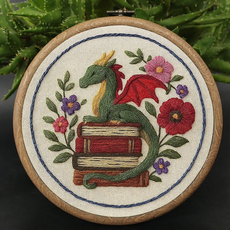 Rubbyoo Embroidery Kit - Fantasy Floral Dragon | Unique Animal Handicraft | Nice For Room Decor - image 7