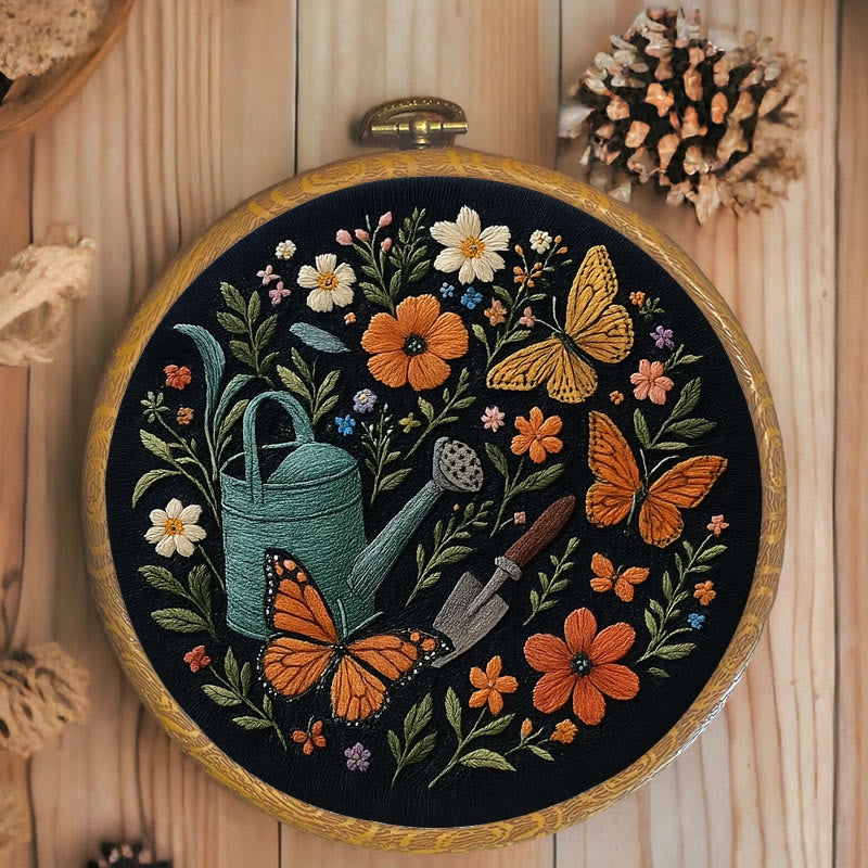 Rubbyoo Embroidery Kit - Plants And Butterfly | Diy Aesthetic Needlework Gift | Stunning Wall Decor  - image 6