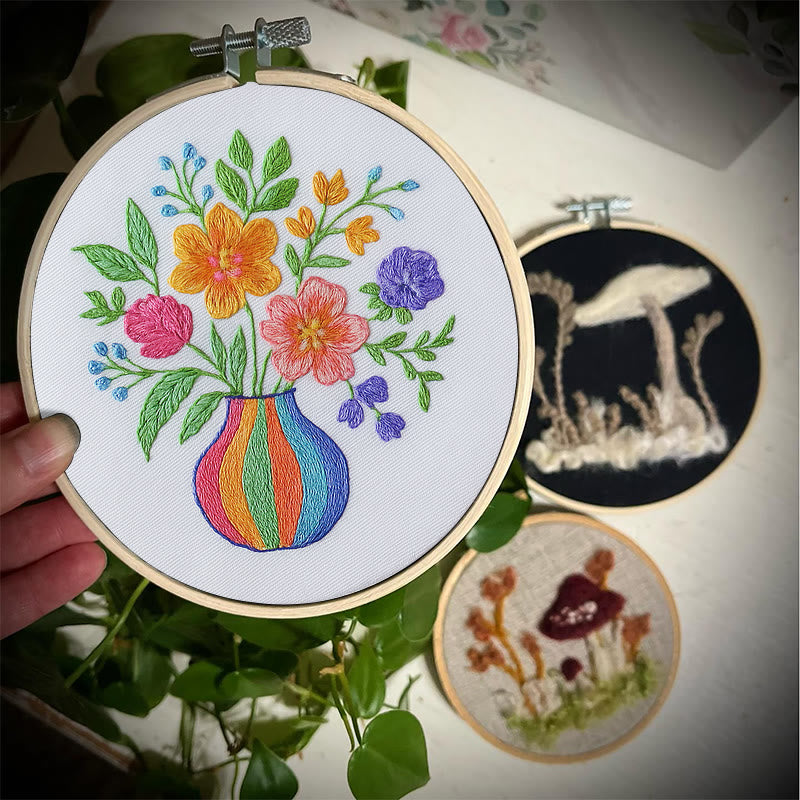 Rubbyoo Embroidery Kit -  Vibrant Flowers | Nice Gifts For Flower Lovers | Perfect For Beginners  - image 3