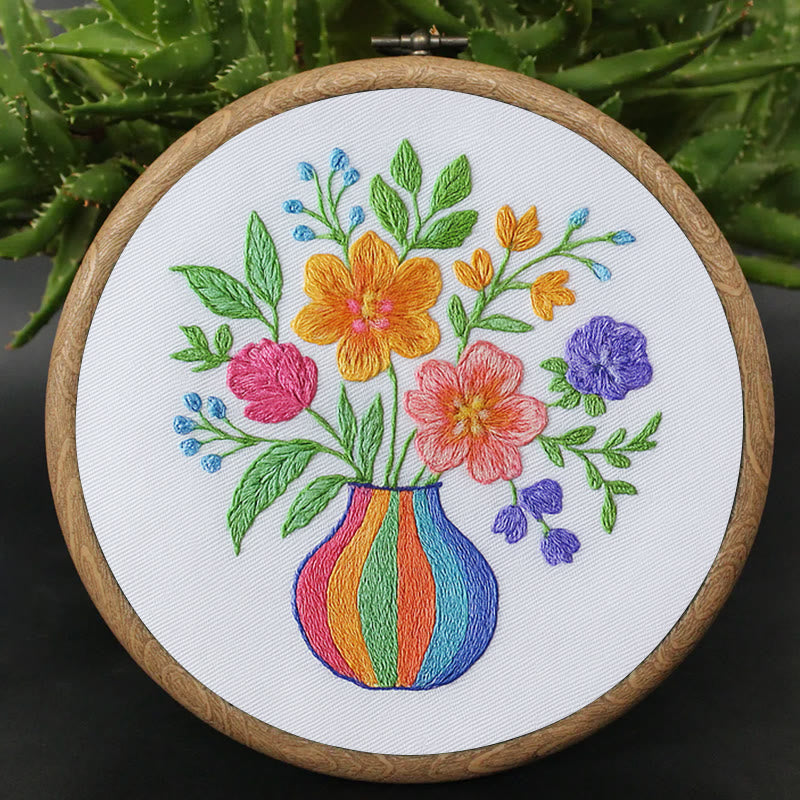 Rubbyoo Embroidery Kit -  Vibrant Flowers | Nice Gifts For Flower Lovers | Perfect For Beginners  - image 2