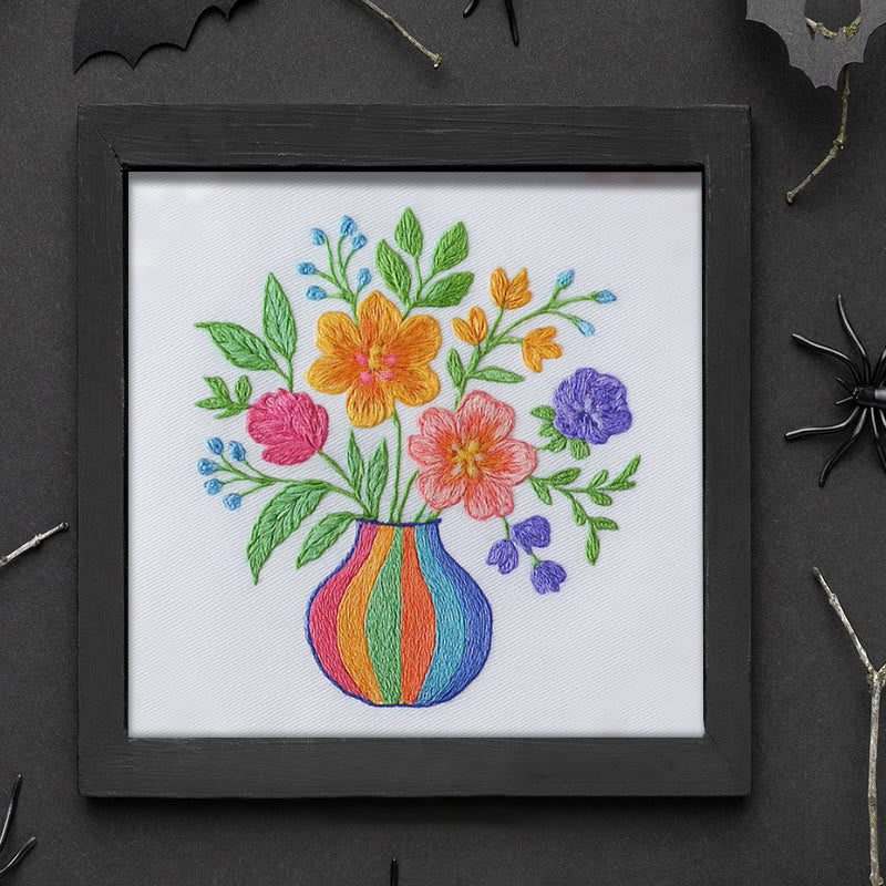 Rubbyoo Embroidery Kit -  Vibrant Flowers | Nice Gifts For Flower Lovers | Perfect For Beginners  - image 8
