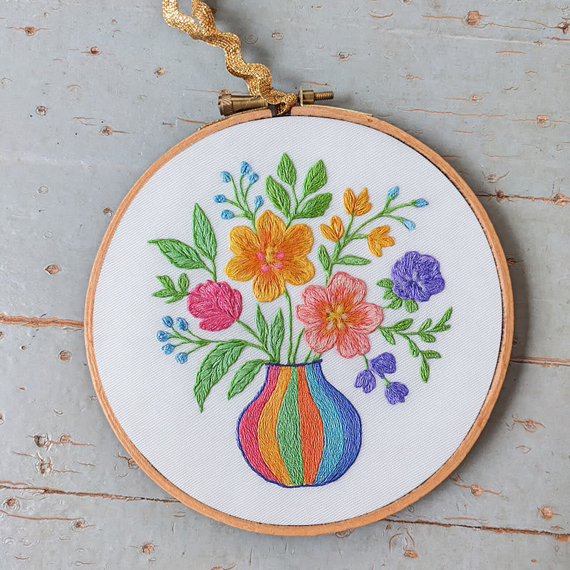 Rubbyoo Embroidery Kit -  Vibrant Flowers | Nice Gifts For Flower Lovers | Perfect For Beginners  - image 5