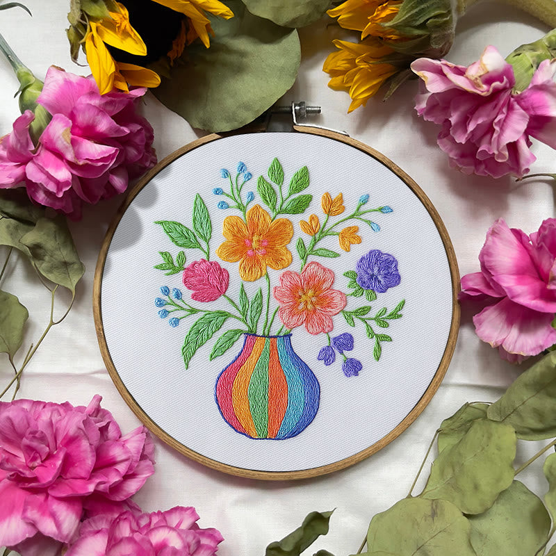 Rubbyoo Embroidery Kit -  Vibrant Flowers | Nice Gifts For Flower Lovers | Perfect For Beginners  - image 7