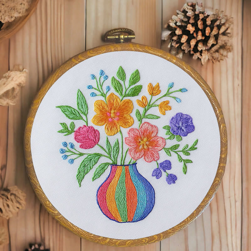 Rubbyoo Embroidery Kit -  Vibrant Flowers | Nice Gifts For Flower Lovers | Perfect For Beginners  - image 6