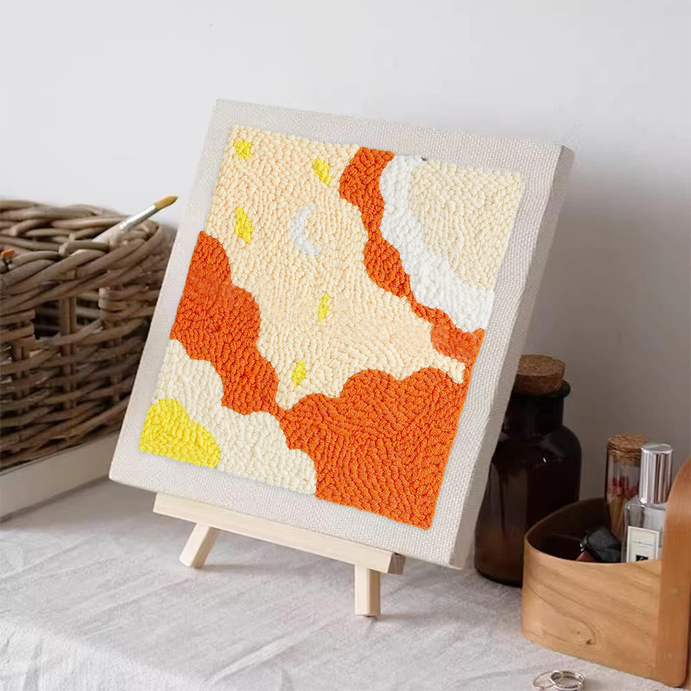 Abstract Art Square Punch Needle Kit - Unique  Handmade Craft  | Stylish Wall Decoration  - image 2