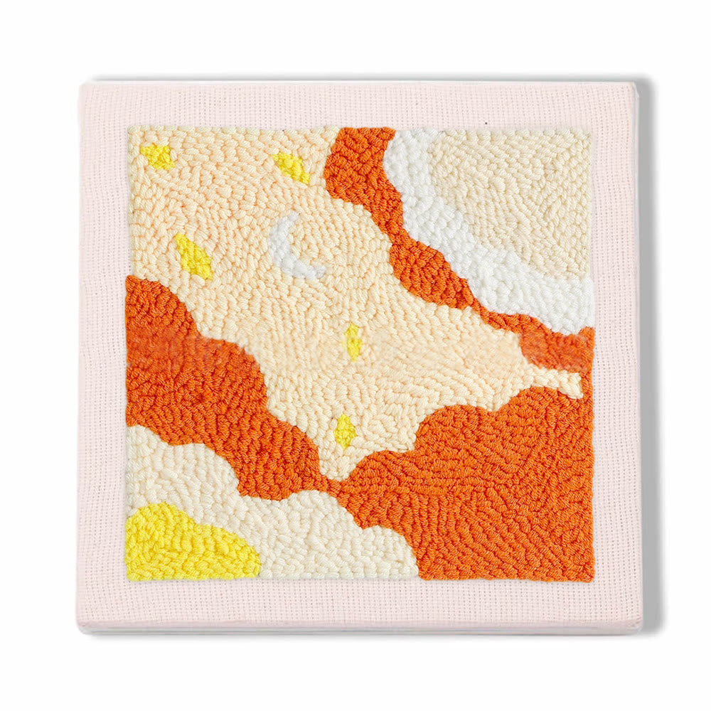 Abstract Art Square Punch Needle Kit - Unique  Handmade Craft  | Stylish Wall Decoration  - 25*25 - image 0