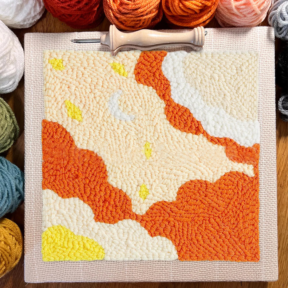 Abstract Art Square Punch Needle Kit - Unique  Handmade Craft  | Stylish Wall Decoration  - image 5