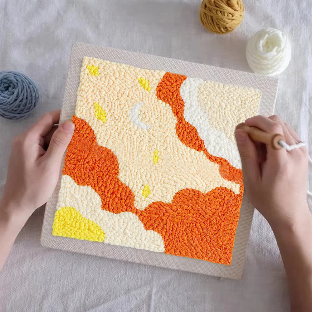 Abstract Art Square Punch Needle Kit - Unique  Handmade Craft  | Stylish Wall Decoration  - image 4