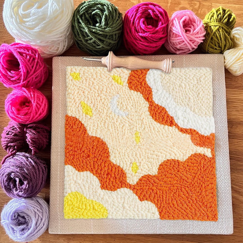 Abstract Art Square Punch Needle Kit - Unique  Handmade Craft  | Stylish Wall Decoration  - image 3