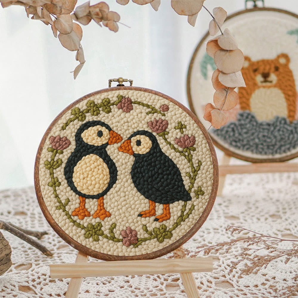 Little Penguins Punch Needle Kit - Diy Animal Handicraft  | Easy Needle Artwork - image 9