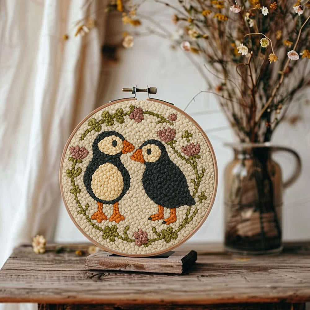 Little Penguins Punch Needle Kit - Diy Animal Handicraft  | Easy Needle Artwork - image 8