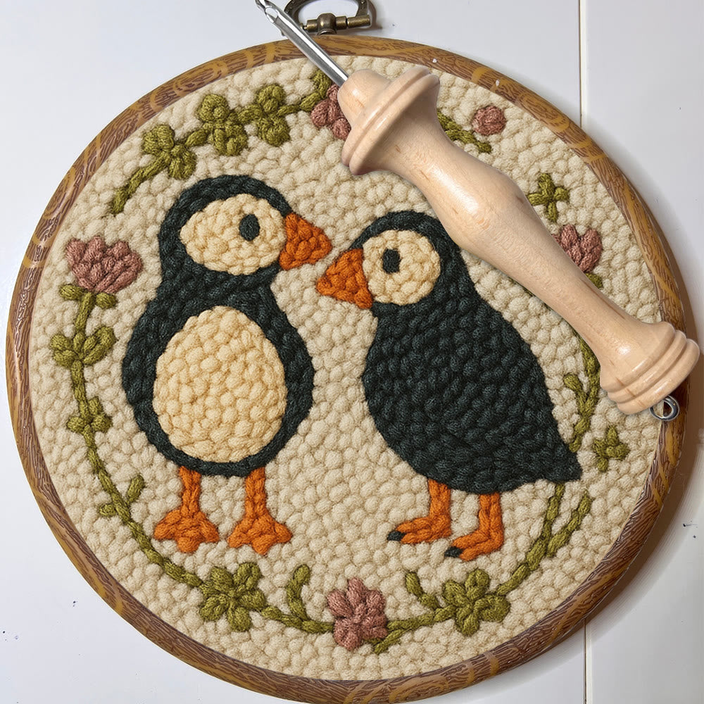 Little Penguins Punch Needle Kit - Diy Animal Handicraft  | Easy Needle Artwork - image 5