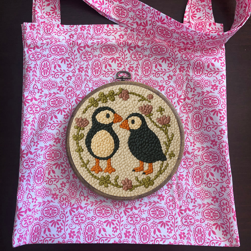 Little Penguins Punch Needle Kit - Diy Animal Handicraft  | Easy Needle Artwork - image 10