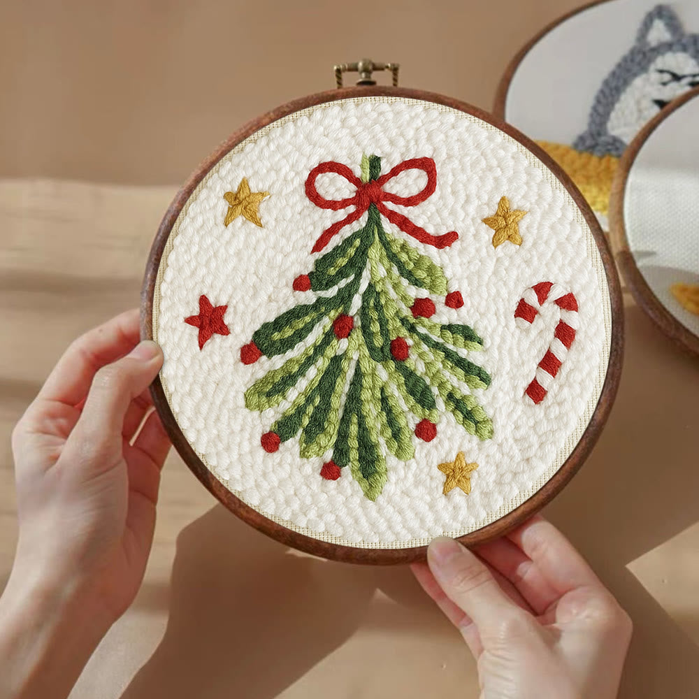 Christmas Tree Punch Needle Kit - Handmade Christmas Decoration | Unique Christmas Handicraft  - image 5