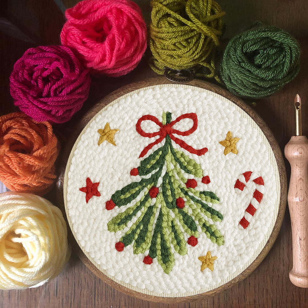 Christmas Tree Punch Needle Kit - Handmade Christmas Decoration | Unique Christmas Handicraft  - image 3