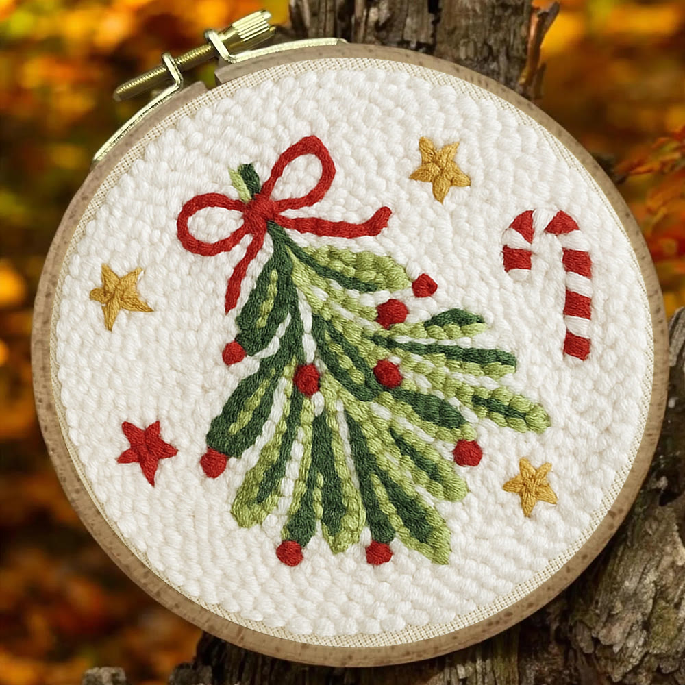 Christmas Tree Punch Needle Kit - Handmade Christmas Decoration | Unique Christmas Handicraft  - image 2