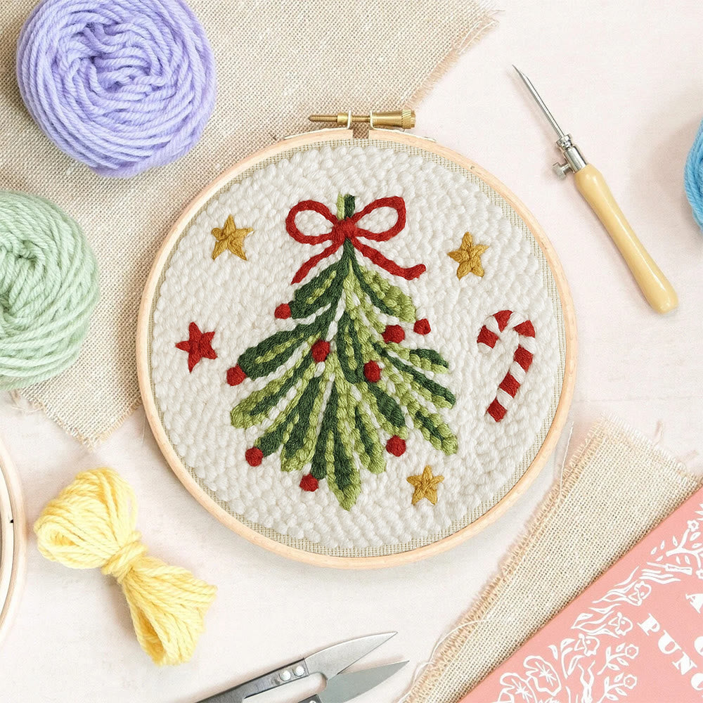 Christmas Tree Punch Needle Kit - Handmade Christmas Decoration | Unique Christmas Handicraft  - image 6