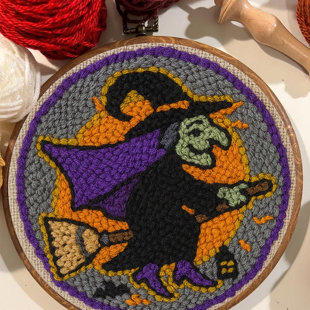 Magic Wizard Punch Needle Kit - Spooky Halloween Gift | Ideal Craft For Home Decor - image 1