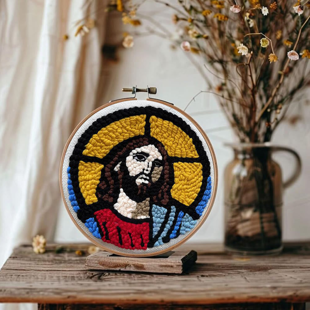 Jesus Christ Punch Needle Kit - Religious Wall Hanging |  Diy Handmade Craft - image 7