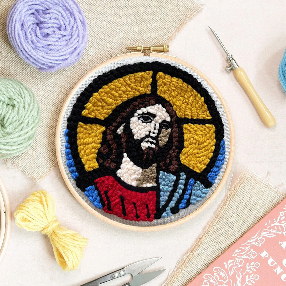 Jesus Christ Punch Needle Kit - Religious Wall Hanging |  Diy Handmade Craft - image 9