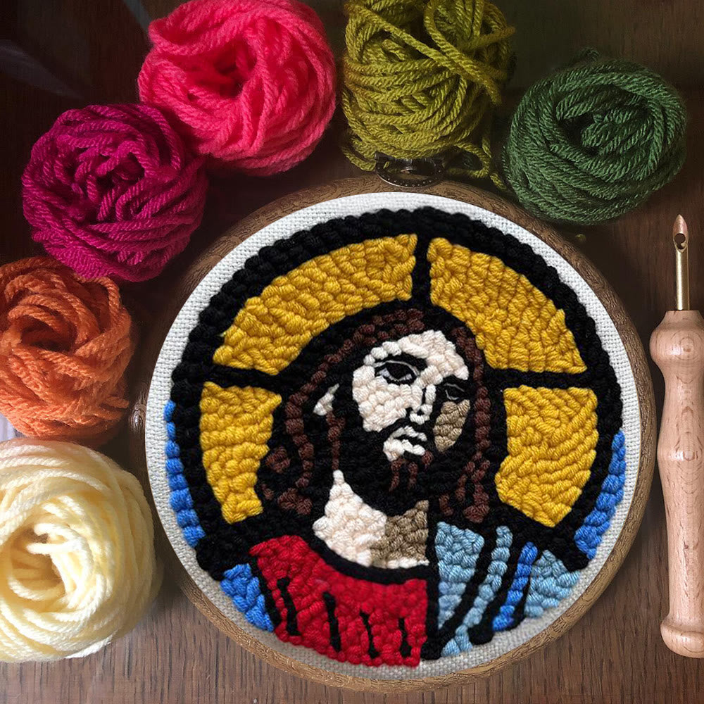 Jesus Christ Punch Needle Kit - Religious Wall Hanging |  Diy Handmade Craft - image 6