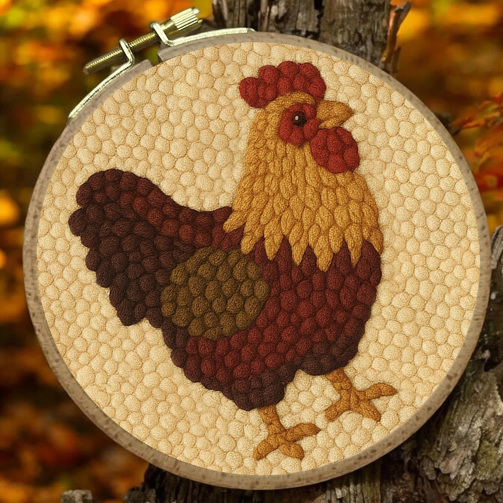  Rooster Punch Needle Kit - Perfect Craft For Animal Lovers | Handmade Beginner Set - image 3
