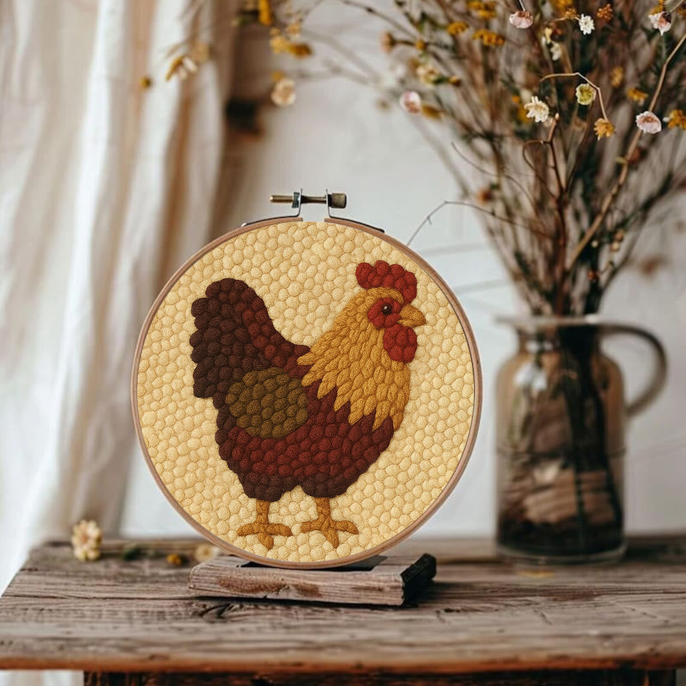  Rooster Punch Needle Kit - Perfect Craft For Animal Lovers | Handmade Beginner Set - image 7