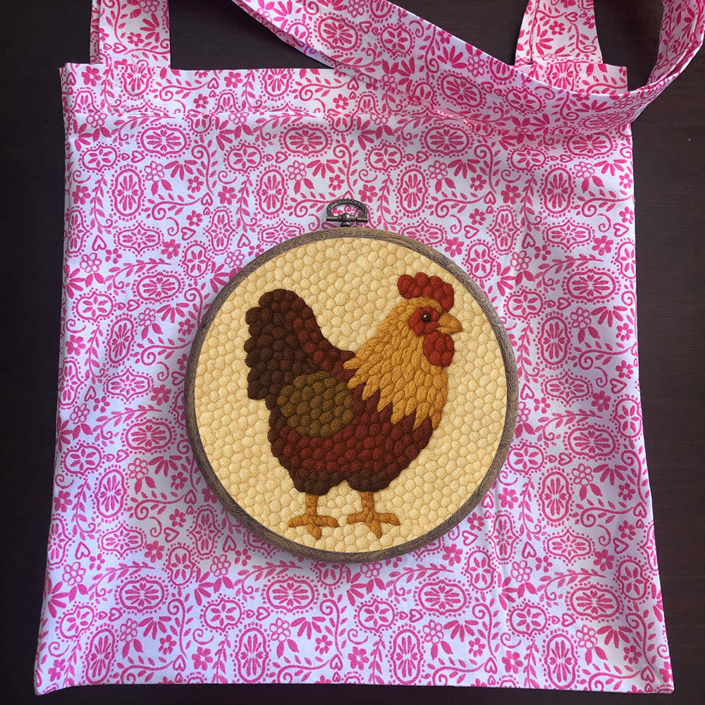  Rooster Punch Needle Kit - Perfect Craft For Animal Lovers | Handmade Beginner Set - image 9