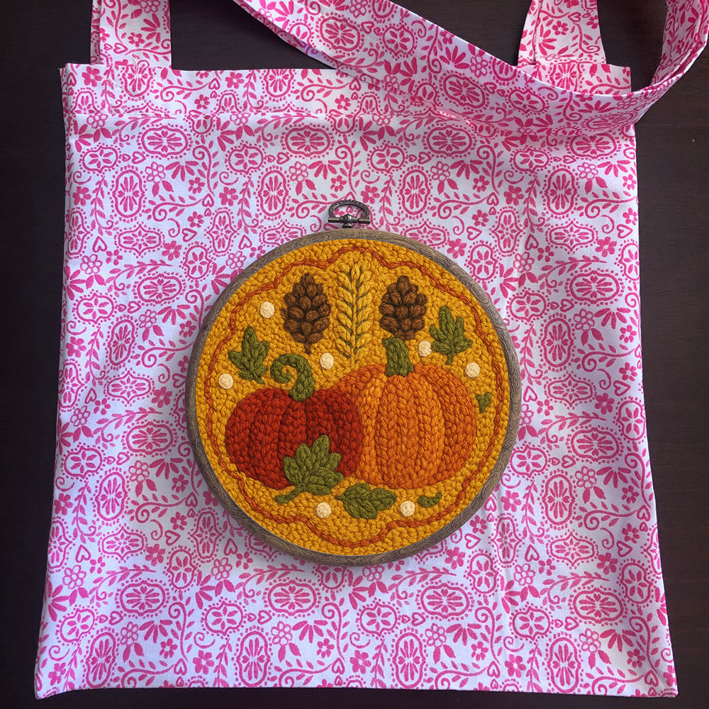  Autumn Pumpkin Punch Needle Kit - Halloween Vibes Handicraft | Unique Thanksgiving Gifts | Diy Home Decor   - image 10