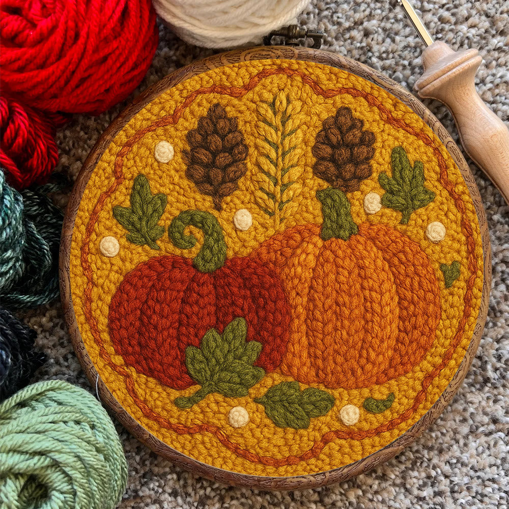  Autumn Pumpkin Punch Needle Kit - Halloween Vibes Handicraft | Unique Thanksgiving Gifts | Diy Home Decor   - image 9
