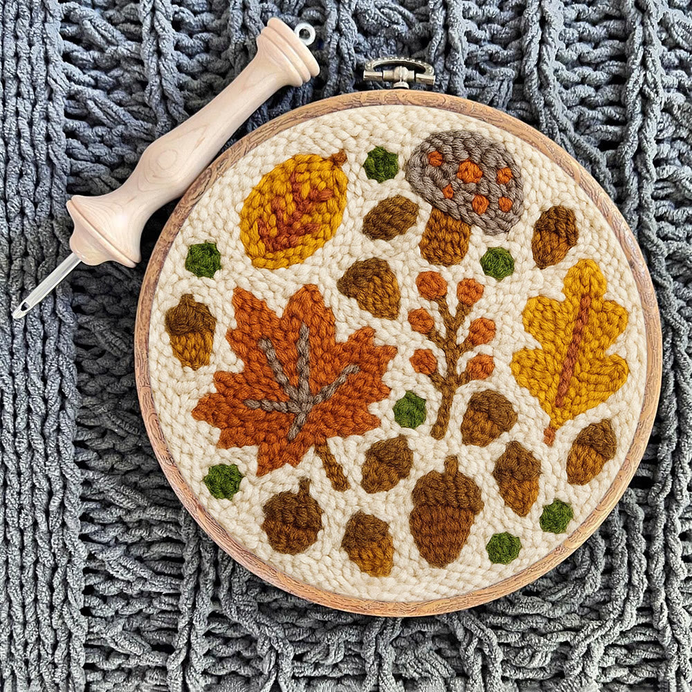 Fallen Plants Punch Needle Kit - Autumn Desk Decoration | Easy Handmade Artwork - image 8