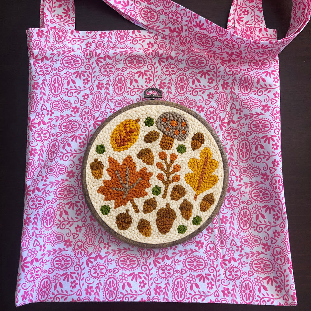 Fallen Plants Punch Needle Kit - Autumn Desk Decoration | Easy Handmade Artwork - image 9