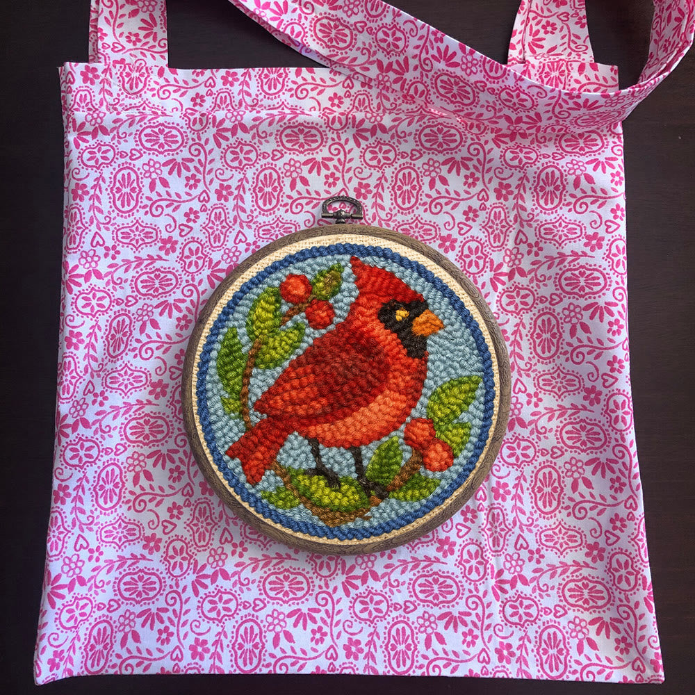 Christmas Cardinal Punch Needle Kit - Christmas Decoration Needlework | Gifts For Bird Lovers  - image 10