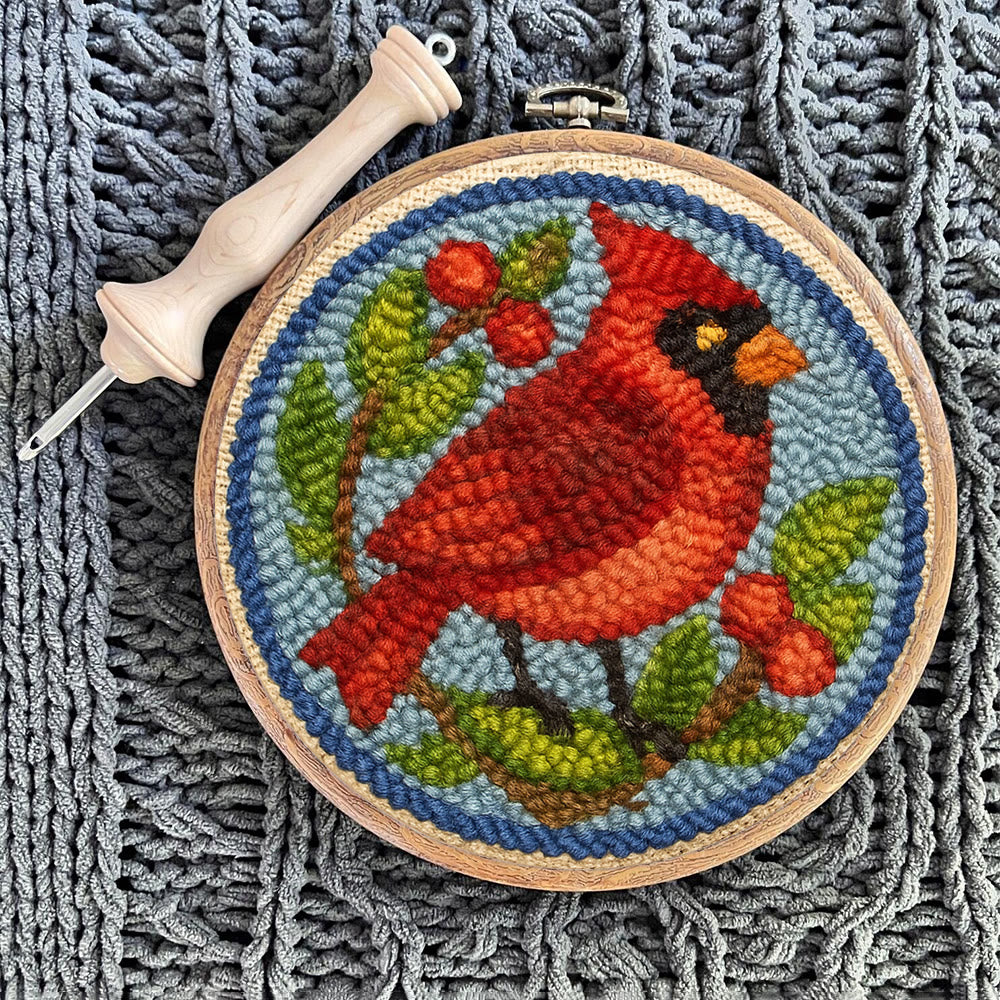 Christmas Cardinal Punch Needle Kit - Christmas Decoration Needlework | Gifts For Bird Lovers  - image 7