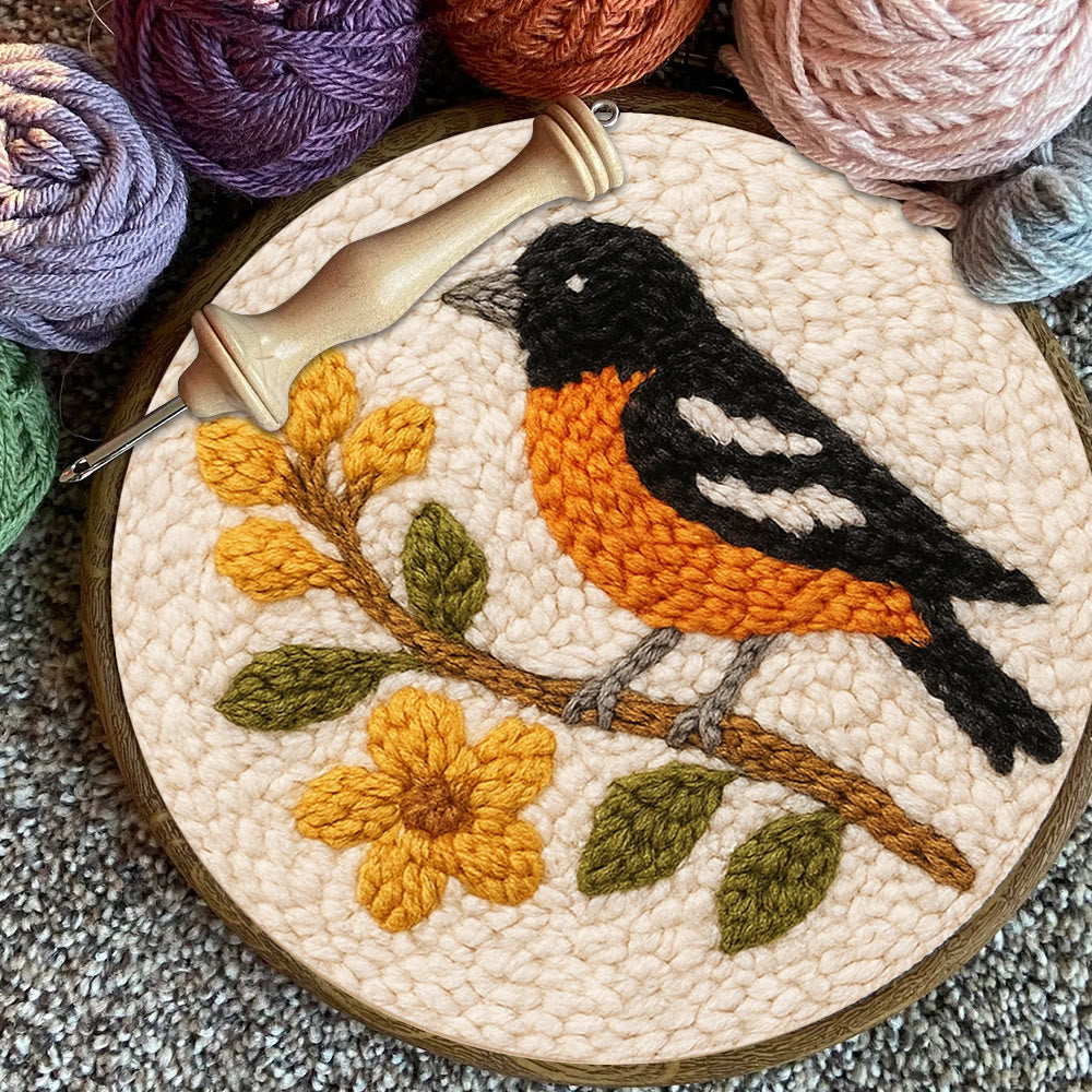 Oriole Bird Punch Needle Kit - Decorative Gift For Housewarming | Perfect Craft For Bird Lovers - image 7