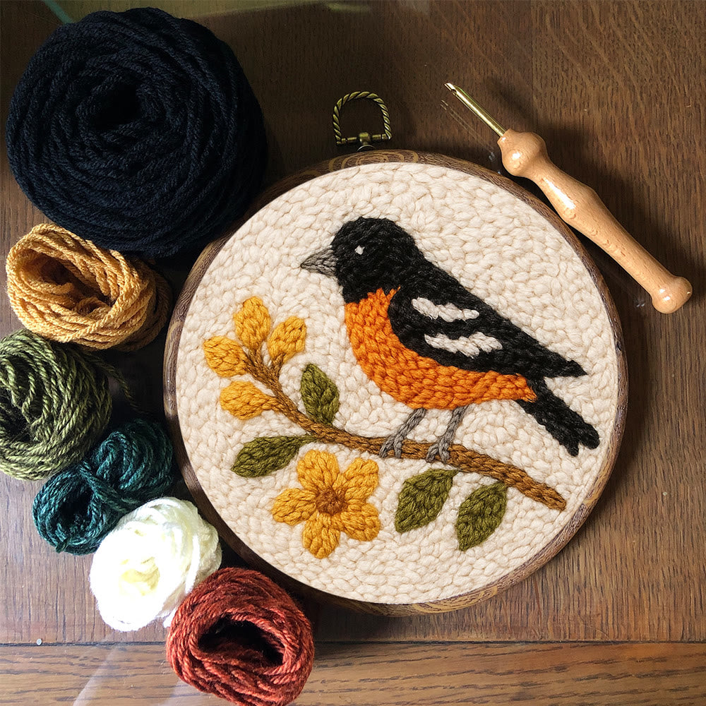 Oriole Bird Punch Needle Kit - Decorative Gift For Housewarming | Perfect Craft For Bird Lovers - image 8