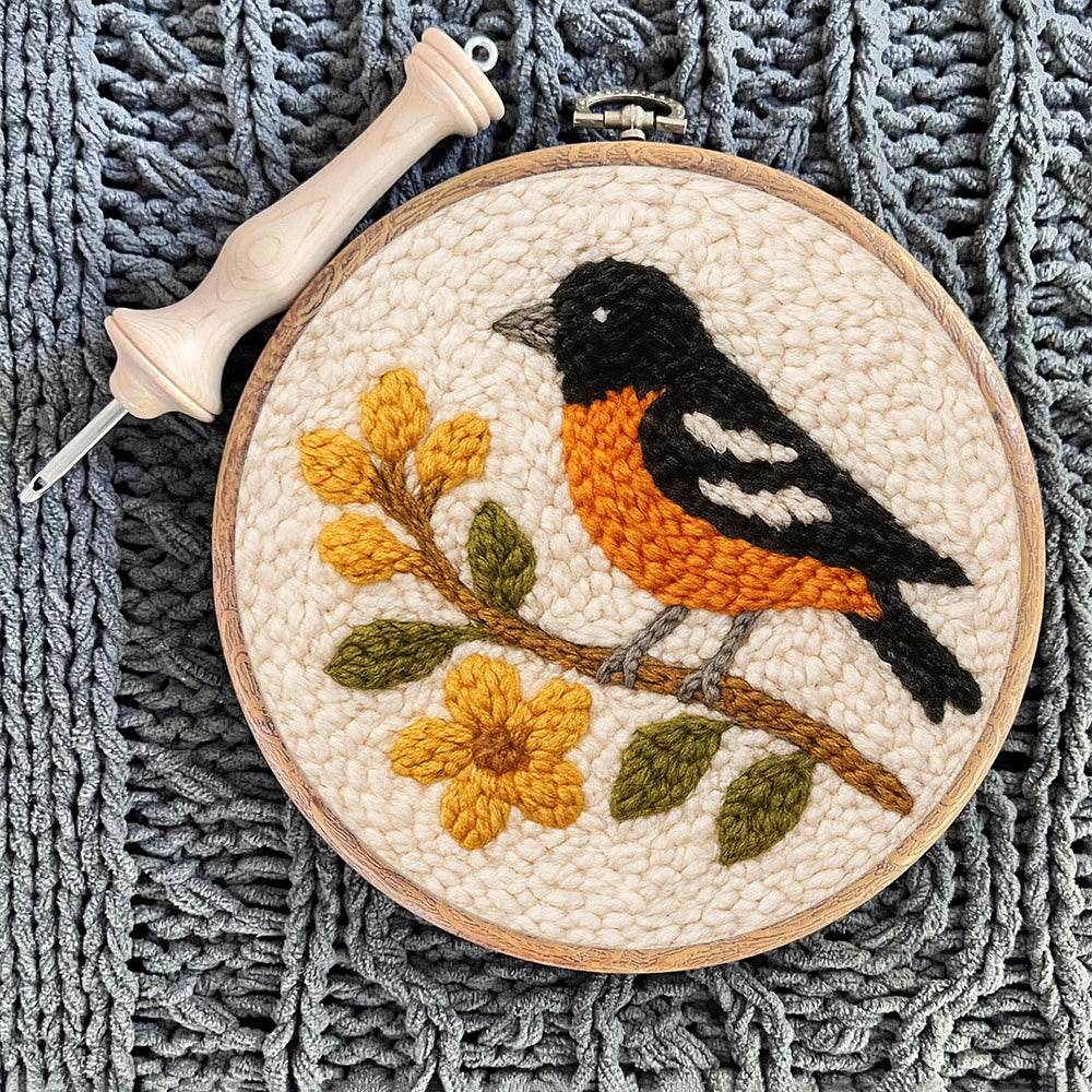 Oriole Bird Punch Needle Kit - Decorative Gift For Housewarming | Perfect Craft For Bird Lovers - image 9