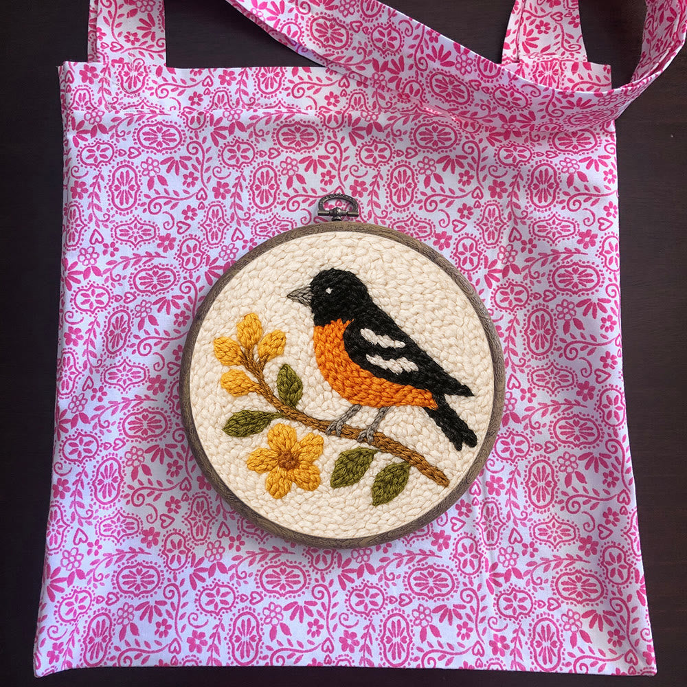Oriole Bird Punch Needle Kit - Decorative Gift For Housewarming | Perfect Craft For Bird Lovers - image 10