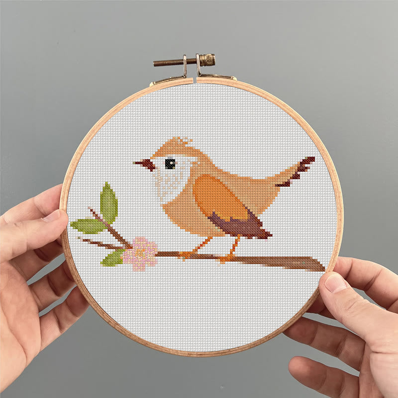  Cross Stitch Kit - Little Wren | Animal Sewing Craft | Beginner Friendly Handicraft  - image 8